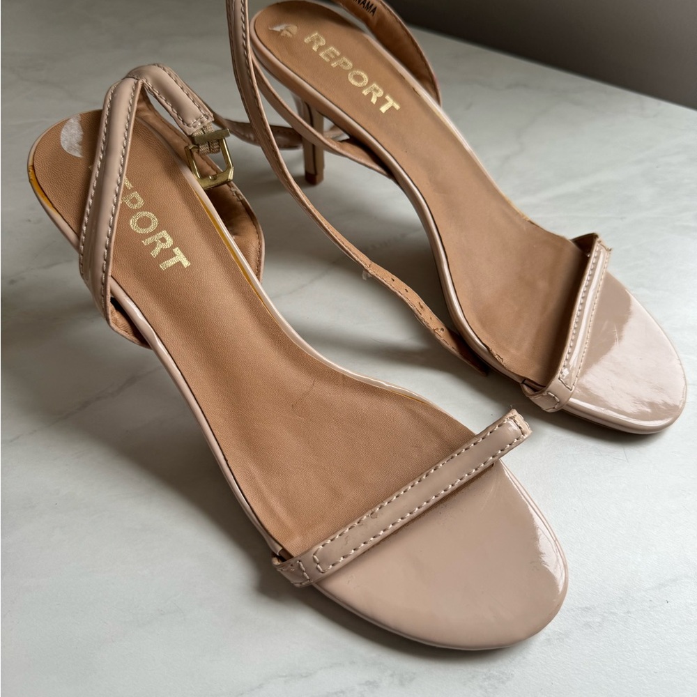 Report Nude Size 9 Strappy Heels